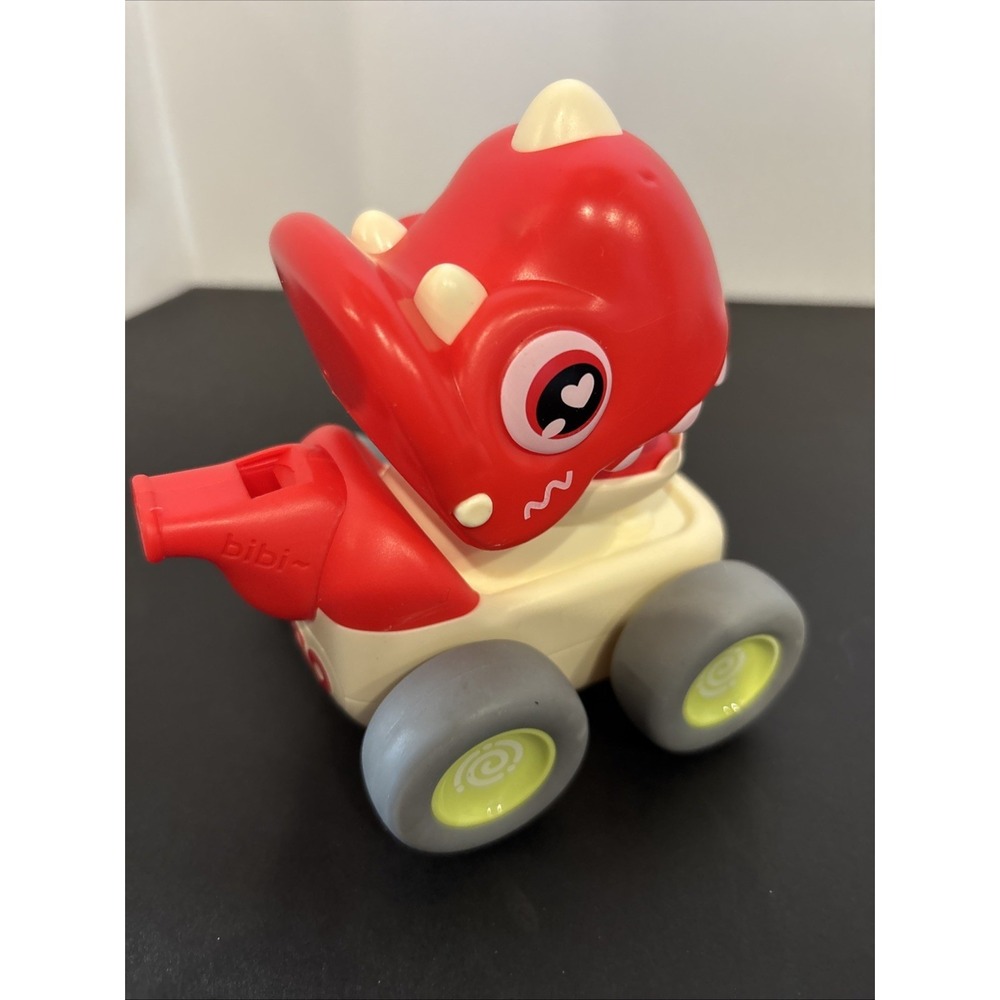 Baby Press and Go Car Toys Infant Play Vehicle Set with Whistle Baby Push Go Toy